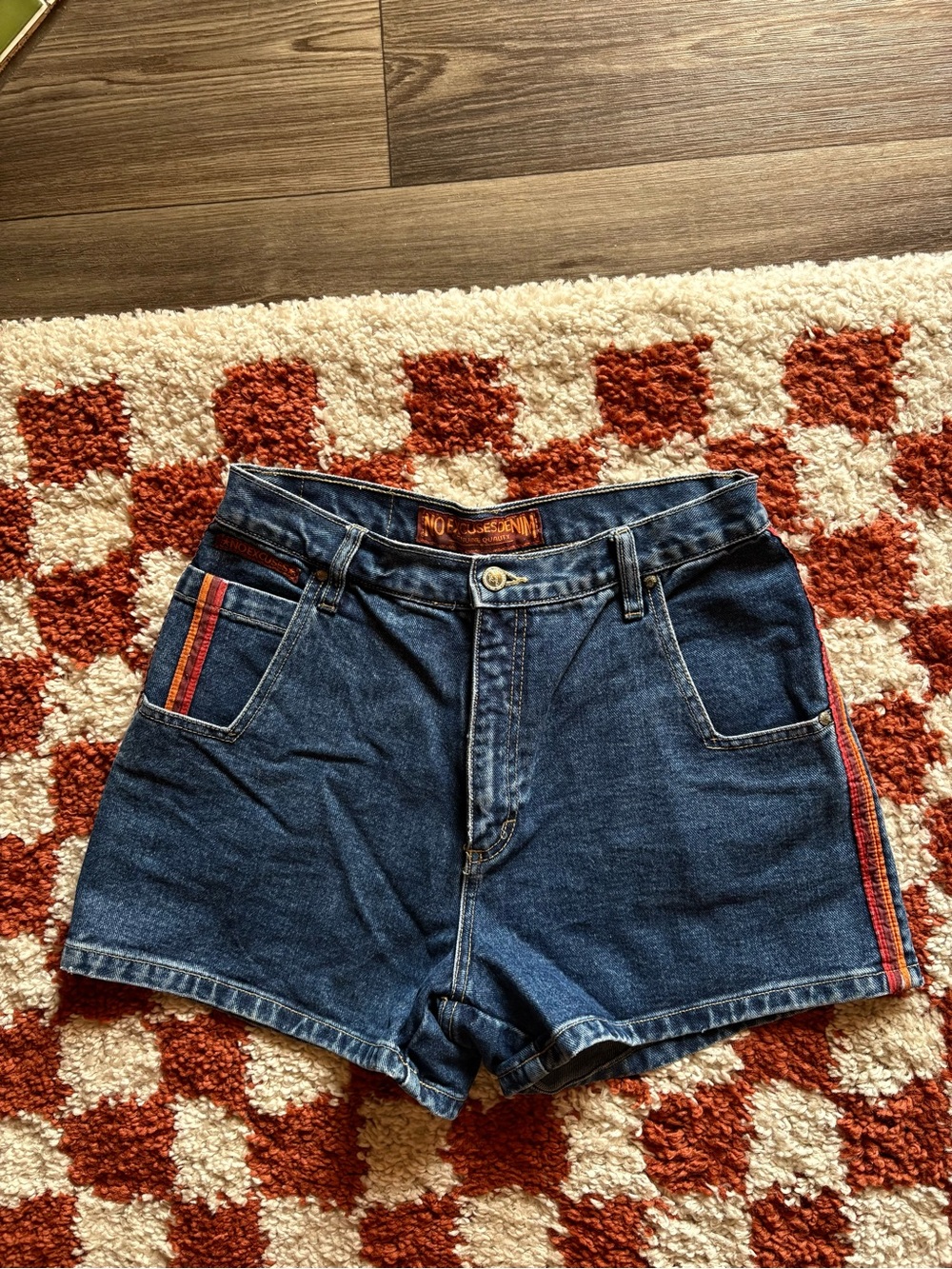 Vintage No Excuses Dark Blue Denim Shorts